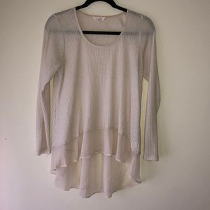 Flowy Cream Thermal Top